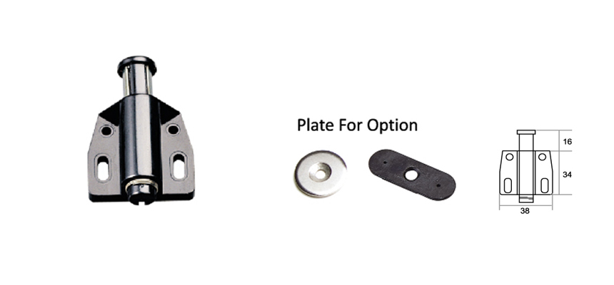 Single Glass Door Push